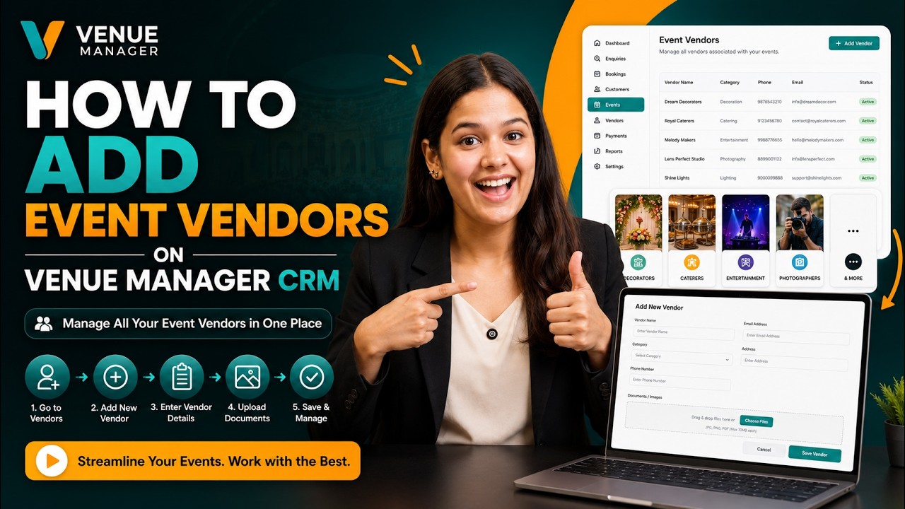 5. How To Add Event Vendors on Venue Manager CRM | Vendor Management for Event Venues