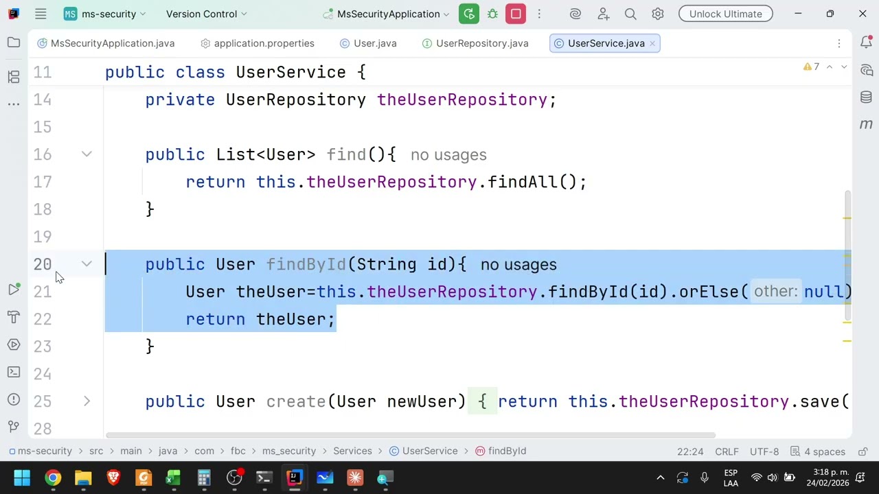 5. Java Spring Boot: Implementación Servicio