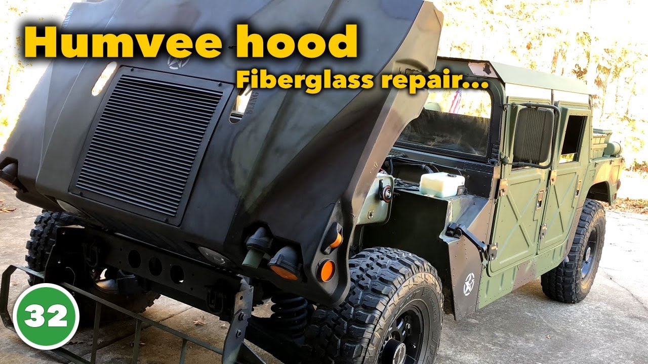 Humvee Fiberglass Hood Repair