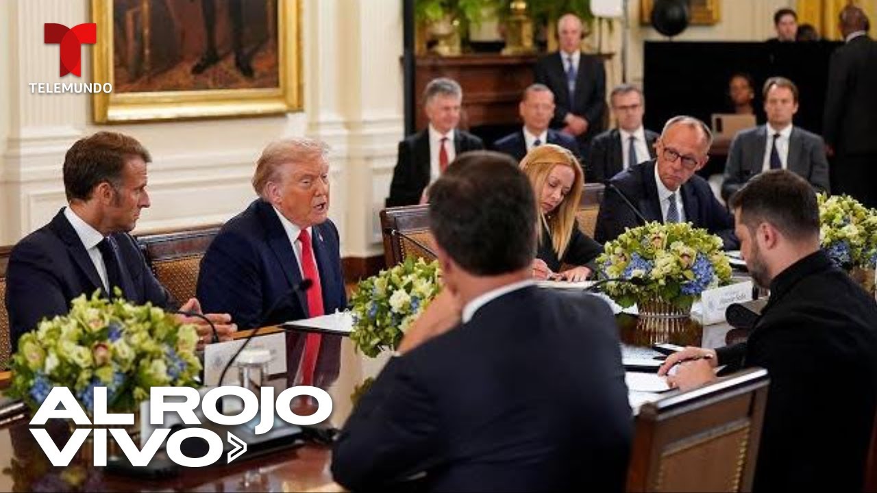 Zelenskyy y líderes europeos se reúnen con Trump en la Casa Blanca | Al Rojo Vivo | Telemundo