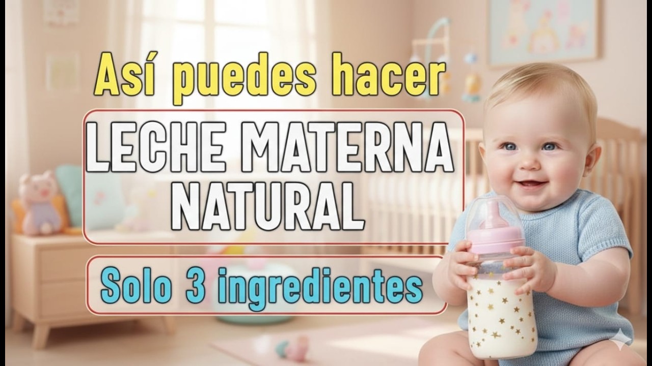 Como hacer LECHE MATERNA para bebes CON SOLO 3 INGREDIENTES. RECETA COMPLETA