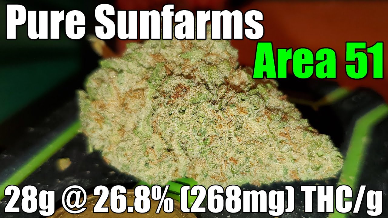 Pure Sunfarms - Area 51 - Unboxing Review - 28g @ 26.8% (268mg) THC/g (+Extreme Closeups)