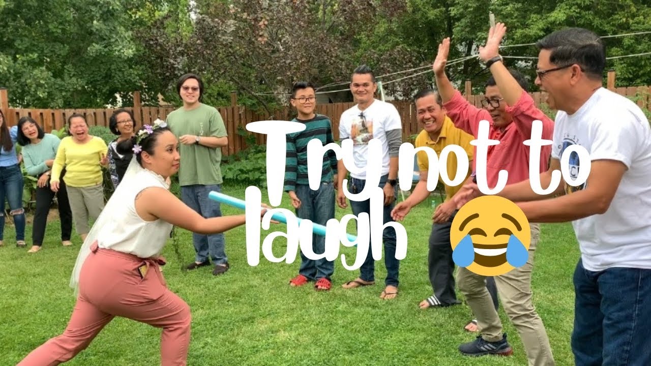 Try not to laugh | funny party games | bridal shower party games