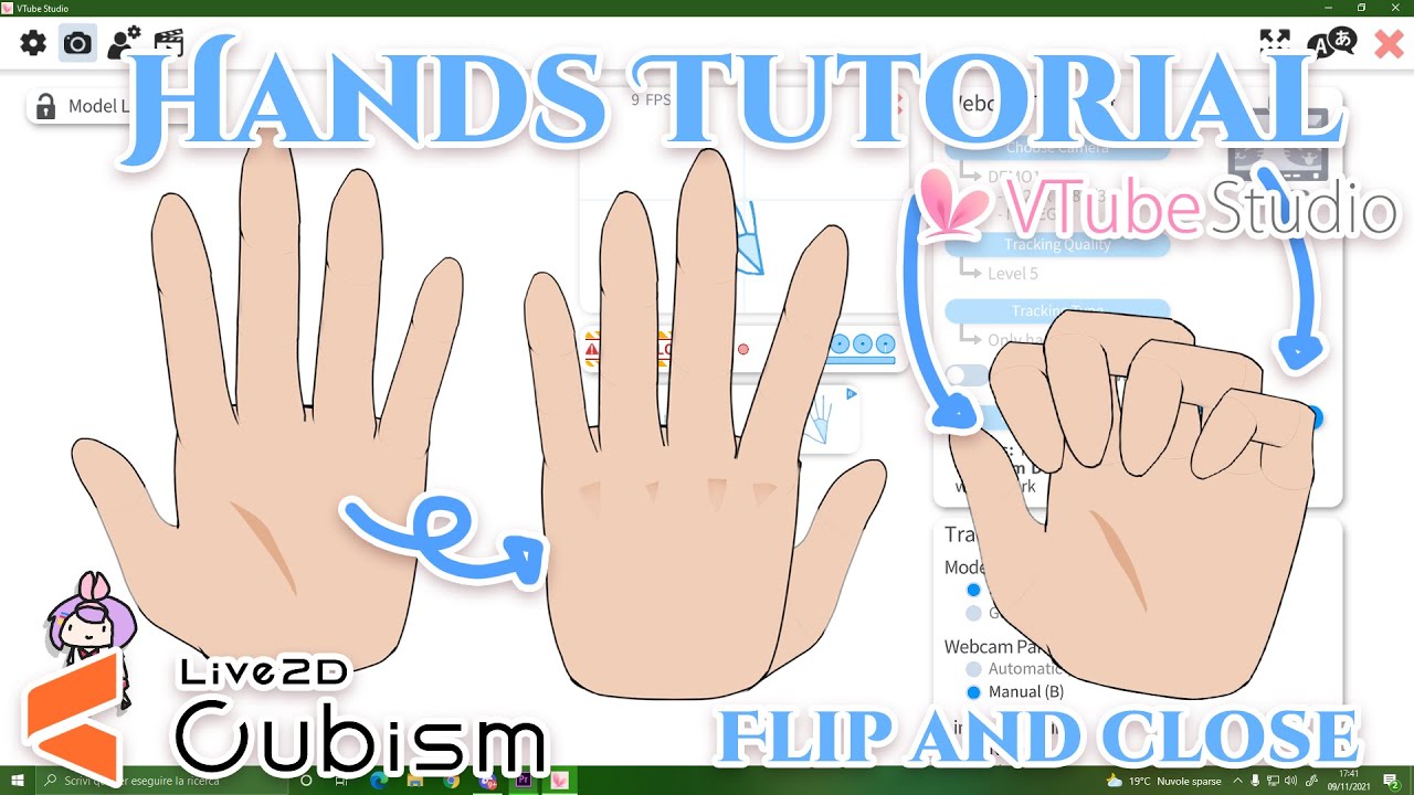 【HOW TO: Live2d】Hands tracking for Vtube Studio - YoshinoArt