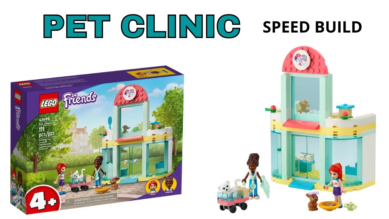 LEGO 41695 Friends Pet Clinic Speed Build Review 2022 New