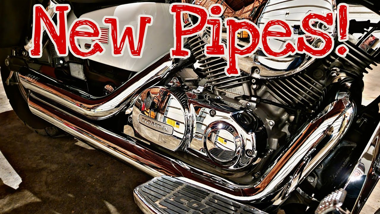 Установка коротких ударов Vance and Hines на Honda Shadow Aero 750
