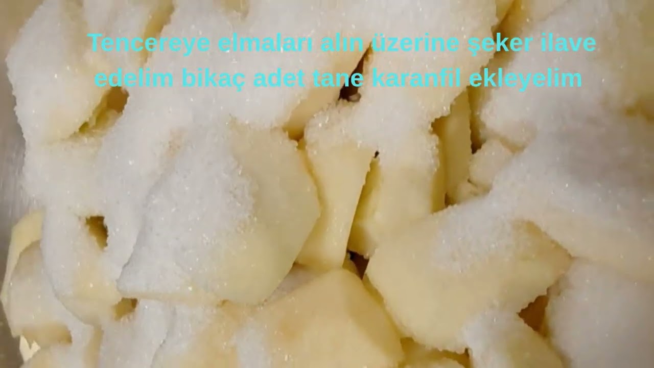 Tüm tatlı ve kurabiyelerde kullanabileceğiniz ELMA MARMELATı 🍏