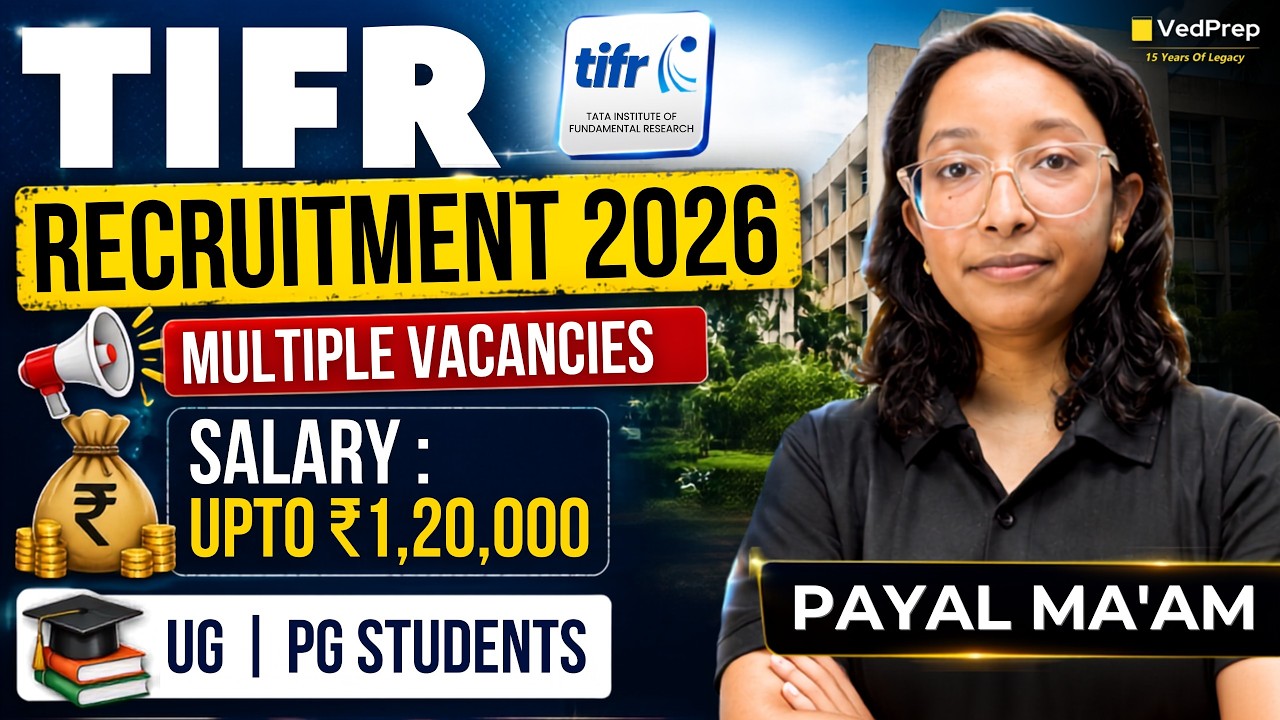 TIFR Recruitment 2026 🚨 Multiple Vacancies | Salary Up To ₹1.2 Lakh+ | UG & PG Students Eligible