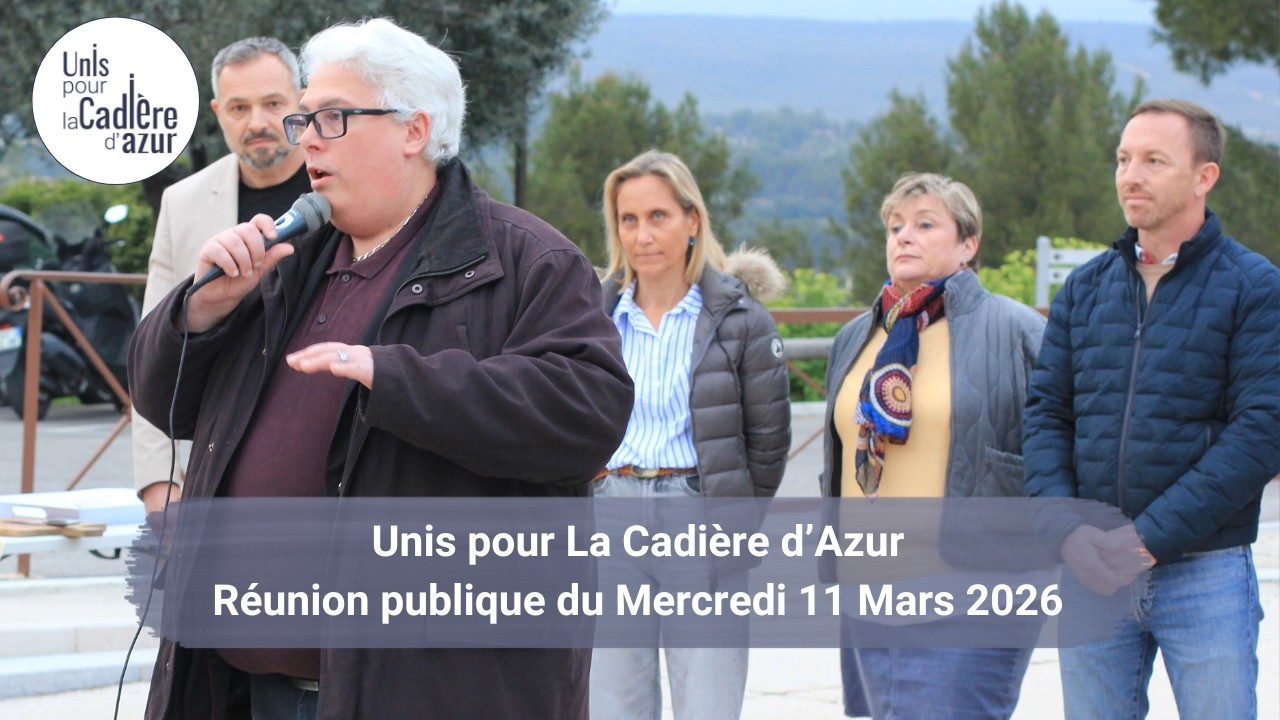 Réunion Publique Unis Pour La Cadière, 11 Mars 2026