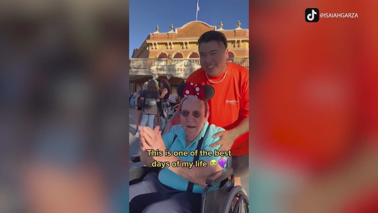 TikTok influencer surprises 87-year-old man with trip to Disneyland