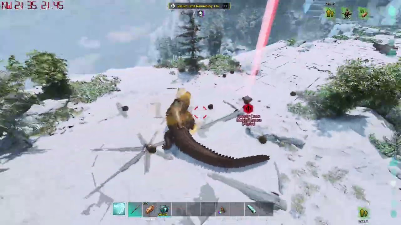 2 Deinosuchus vs Megapithecus ARK ASA The Island