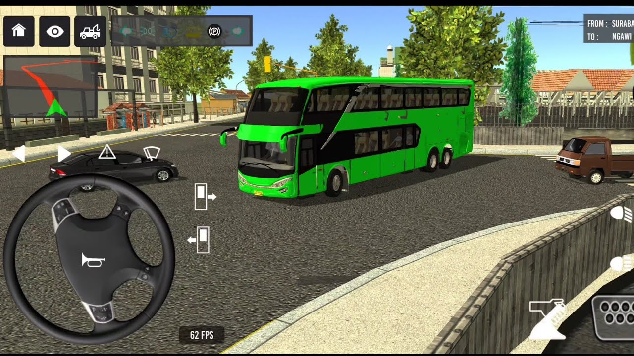😜BUS SIMULATOR INDONESIA || Bus🚌 Driving👮‍♂️ City Euro Coach Bus Simulator
