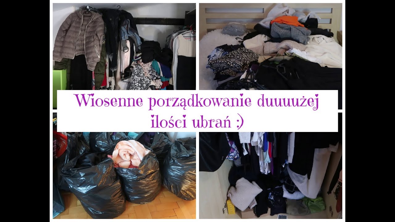 Porządki w mojej szafie i na strychu| Posprzątaj ze mną ogromną ilość ubrań :)👖👕🎽👚👗