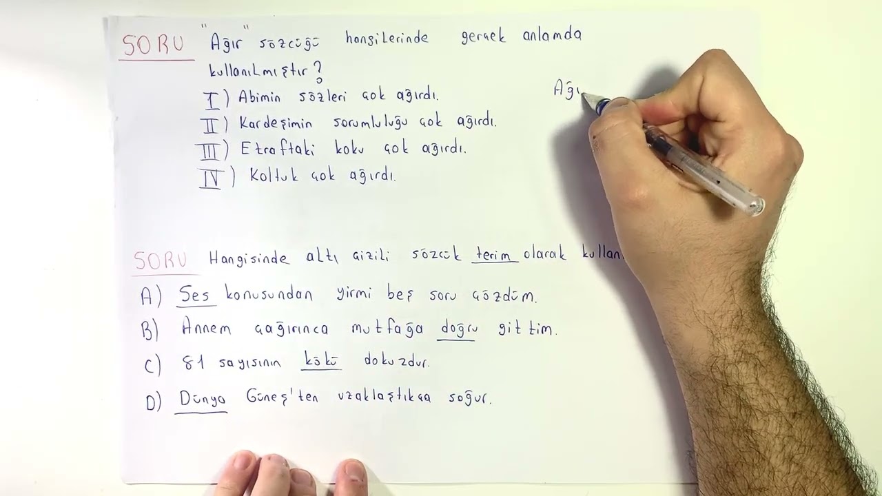 LGS TÜRKÇE - SÖZCÜKTE ANLAM (GERÇEK,MECAZ,TERİM ANLAM)