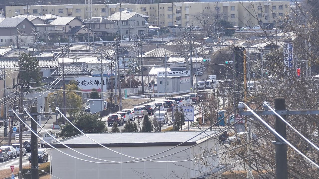 金蛇水神社　初詣の渋滞（令和7年1月8日午前）