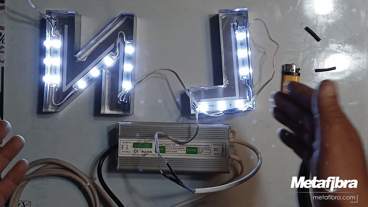 TUTORIAL | COMO CONECTAR LETRERO LED 3D A LA CORRIENTE ELÉCTRICA | METAFIBRA