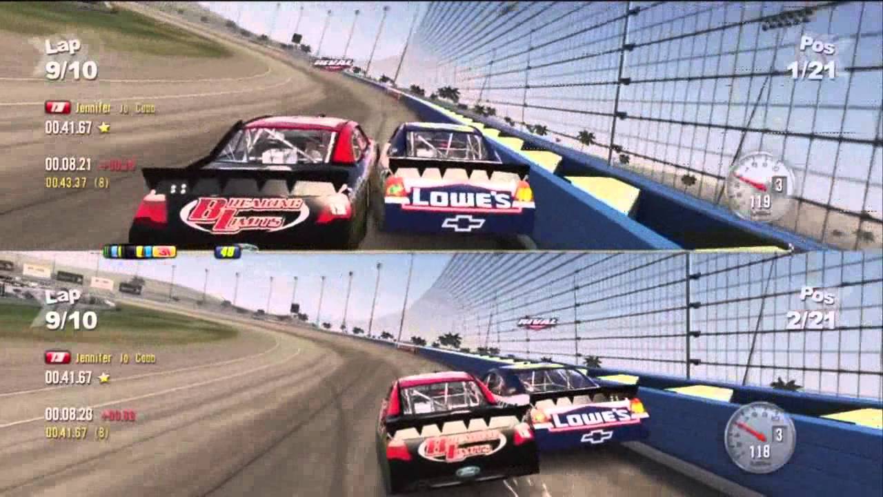 NASCAR The Game 2011 Split-Screen Race at Auto Club