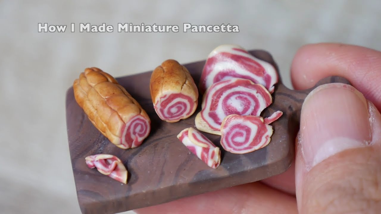 How I Made Miniature Pancetta in Polymer Clay