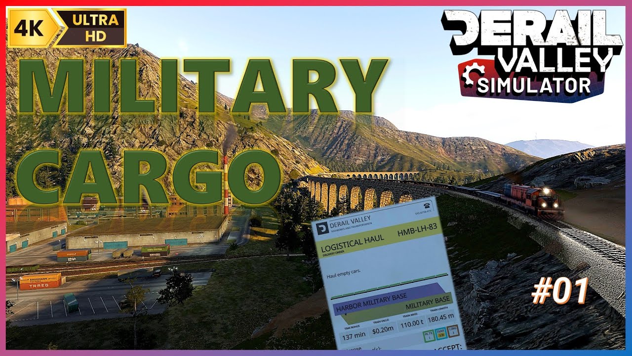 First Military Haul - HMB-LH-83 | 4K - Derail Valley - Build 96 | 01 | No Commentary