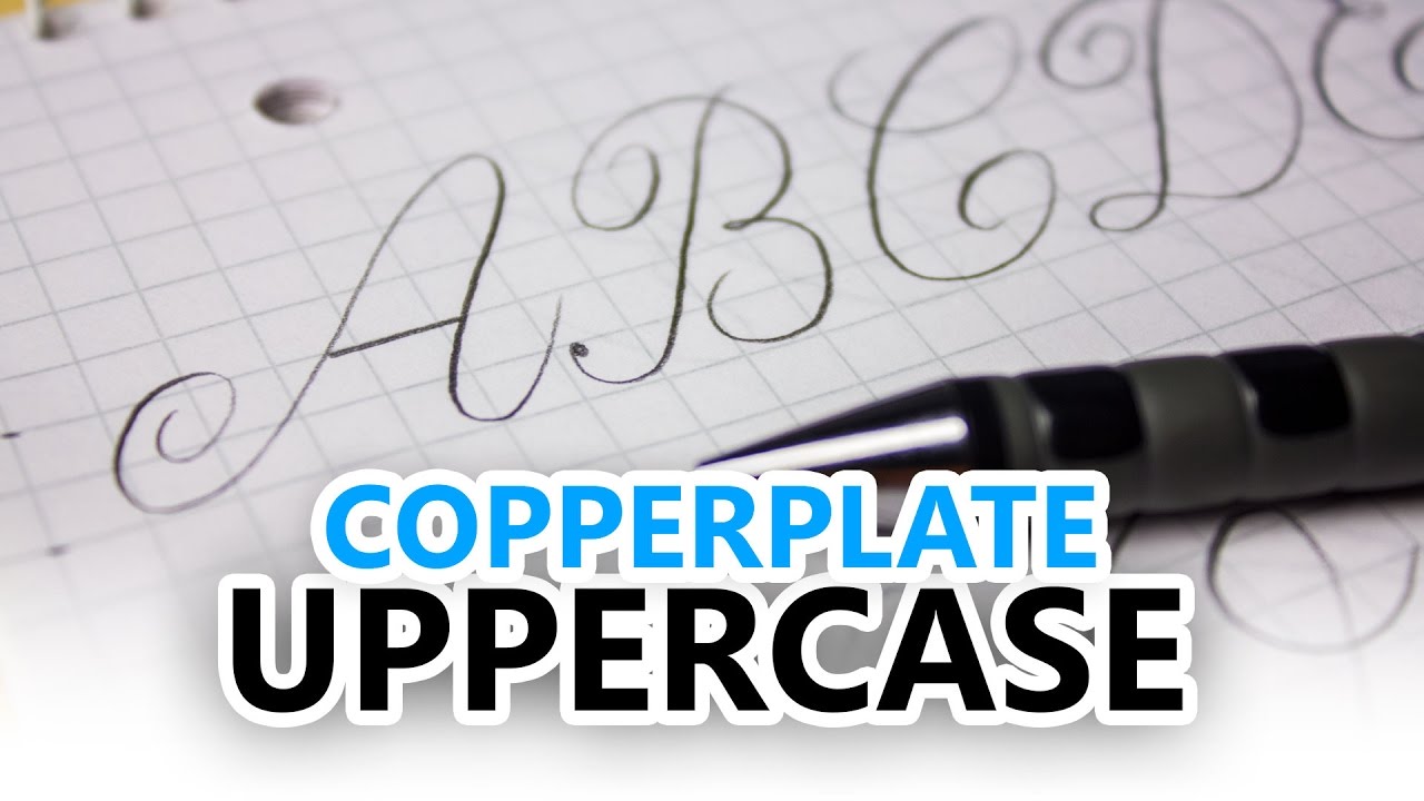 Uppercase Copperplate Alphabet | Mechanical Pencil