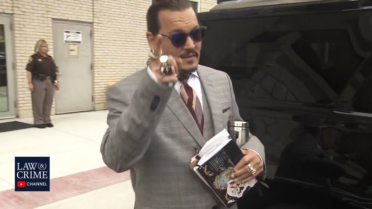 Video Shows Johnny Depp & Amber Heard Leaving Court on Thursday