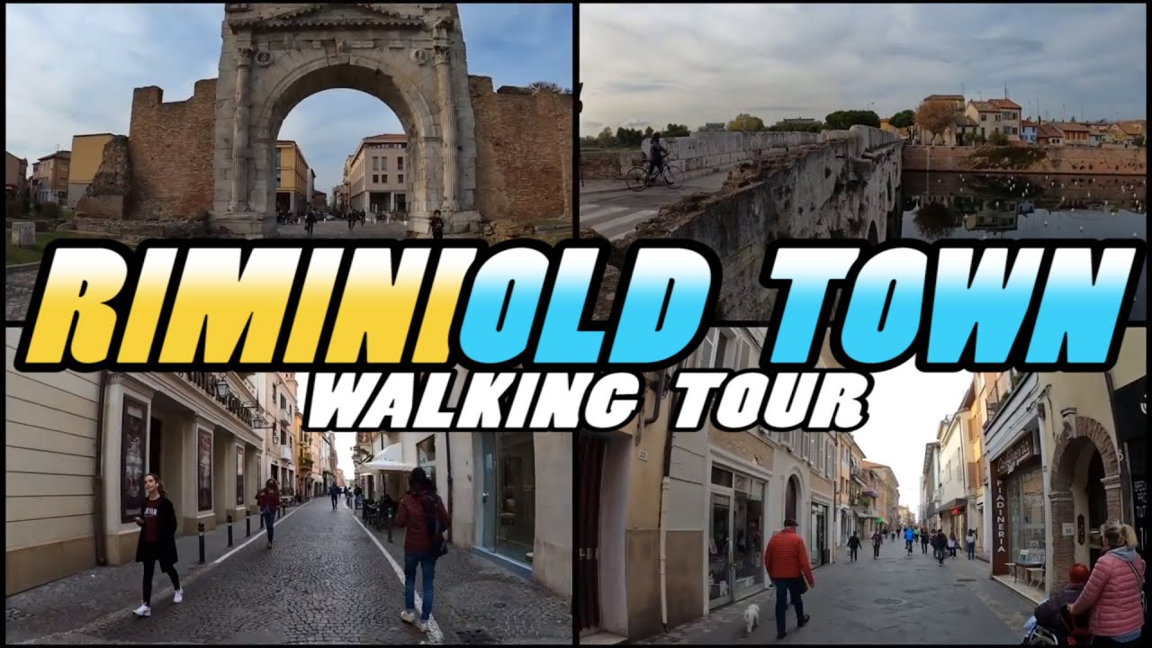 Rimini Old Town Walking Tour - Rimini Italy (4k)