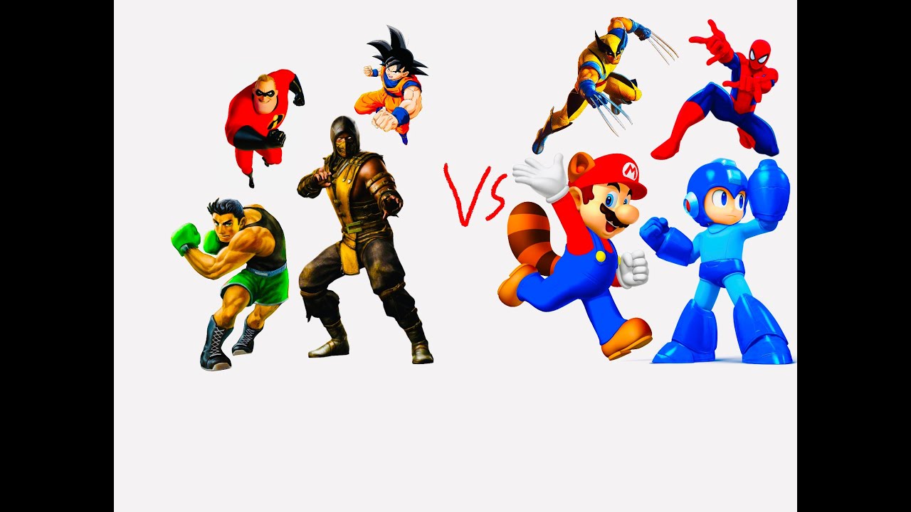 Mugen All Stars Battle Royale: Team Scorpion Vs Team Super Mario