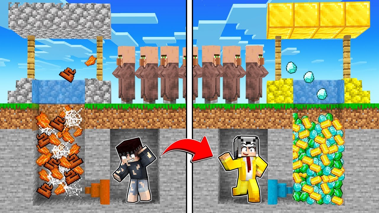 FAKİR DİLEK KUYUSUNU GELİŞTİRİP MİLYONER OLDUM - Minecraft