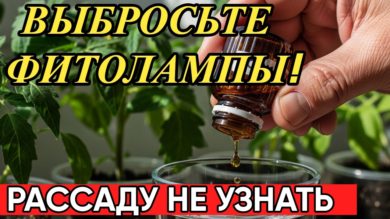 РАССАДА ВЫТЯНУЛАСЬ? Не выбрасывайте! 1 капля этого средства превратит «ниточки» в гигантов.