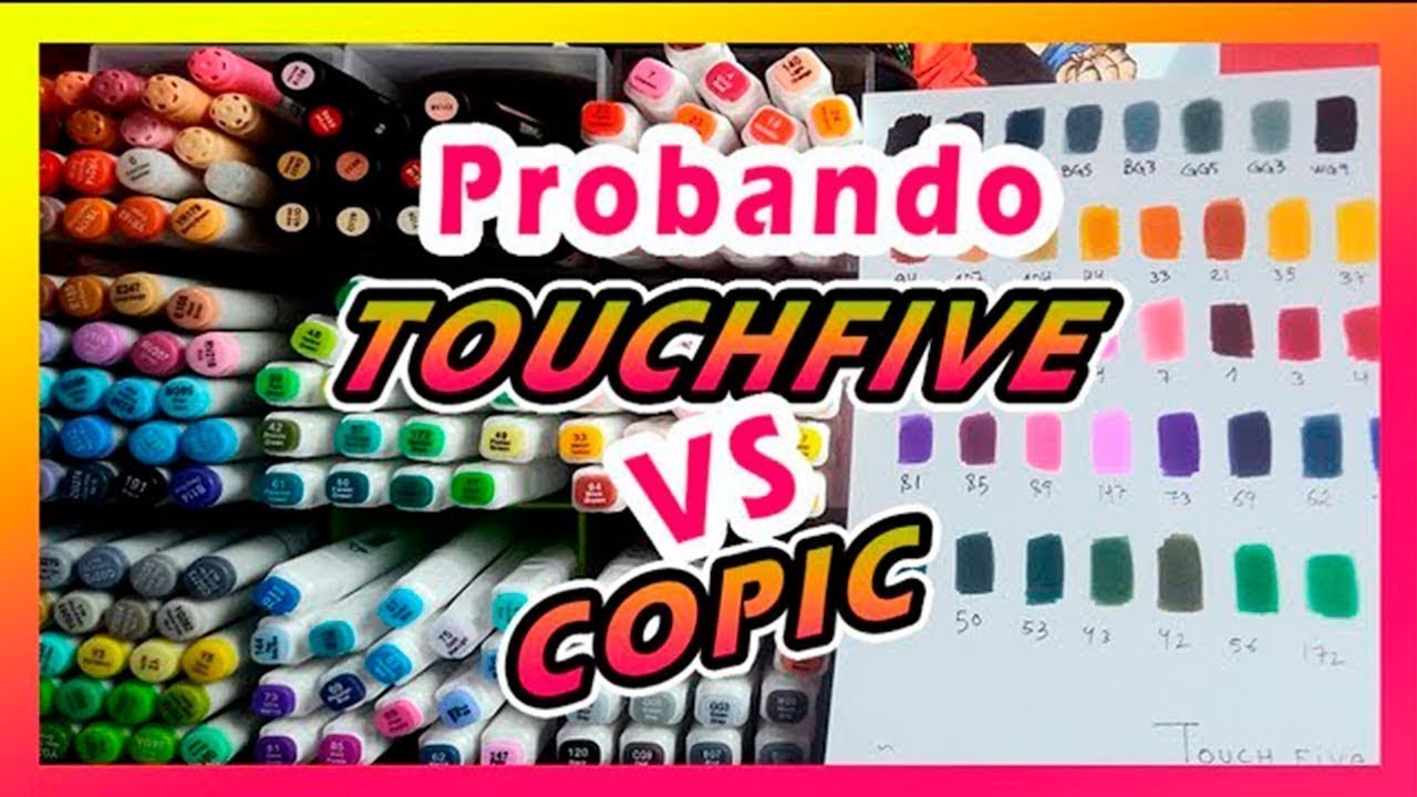 MARCADORES TOUCHFIVE  Probando TOUCHFIVE  VS COPIC PROMARKER y FINECOLOUR | REVIEW TOUCHFIVE 2020