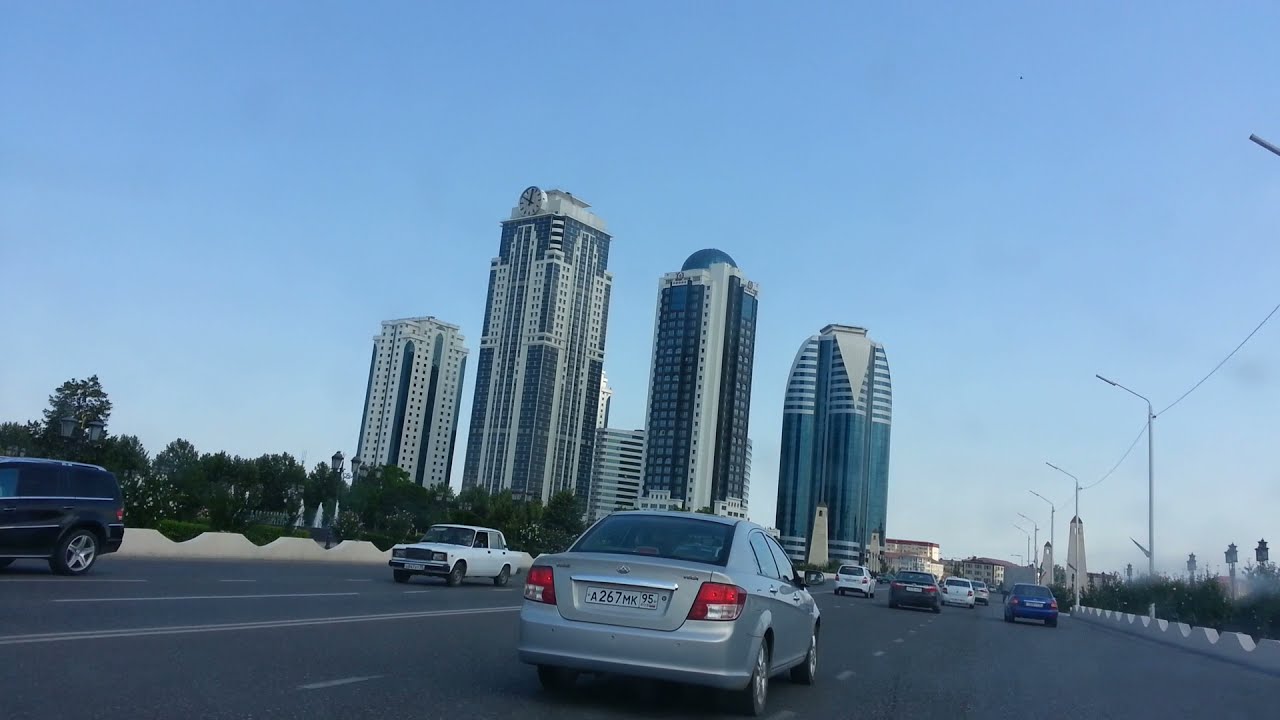 Поездка по центру Грозного. Июль 2014 года. #чечня