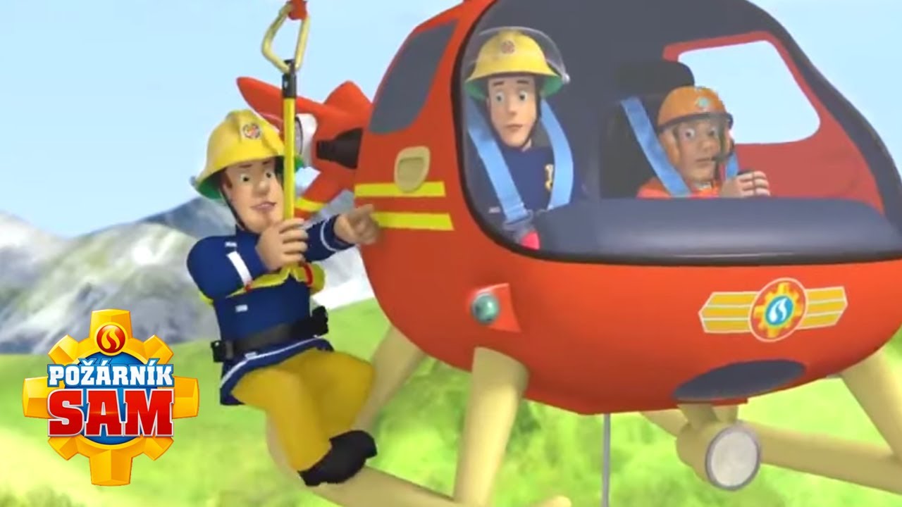 Pož&aacute;rn&iacute;k Sam | Fly Sam přes oheň! 🔥 Helikopt&eacute;ra zachraňuje | Karikatura Pro Děti