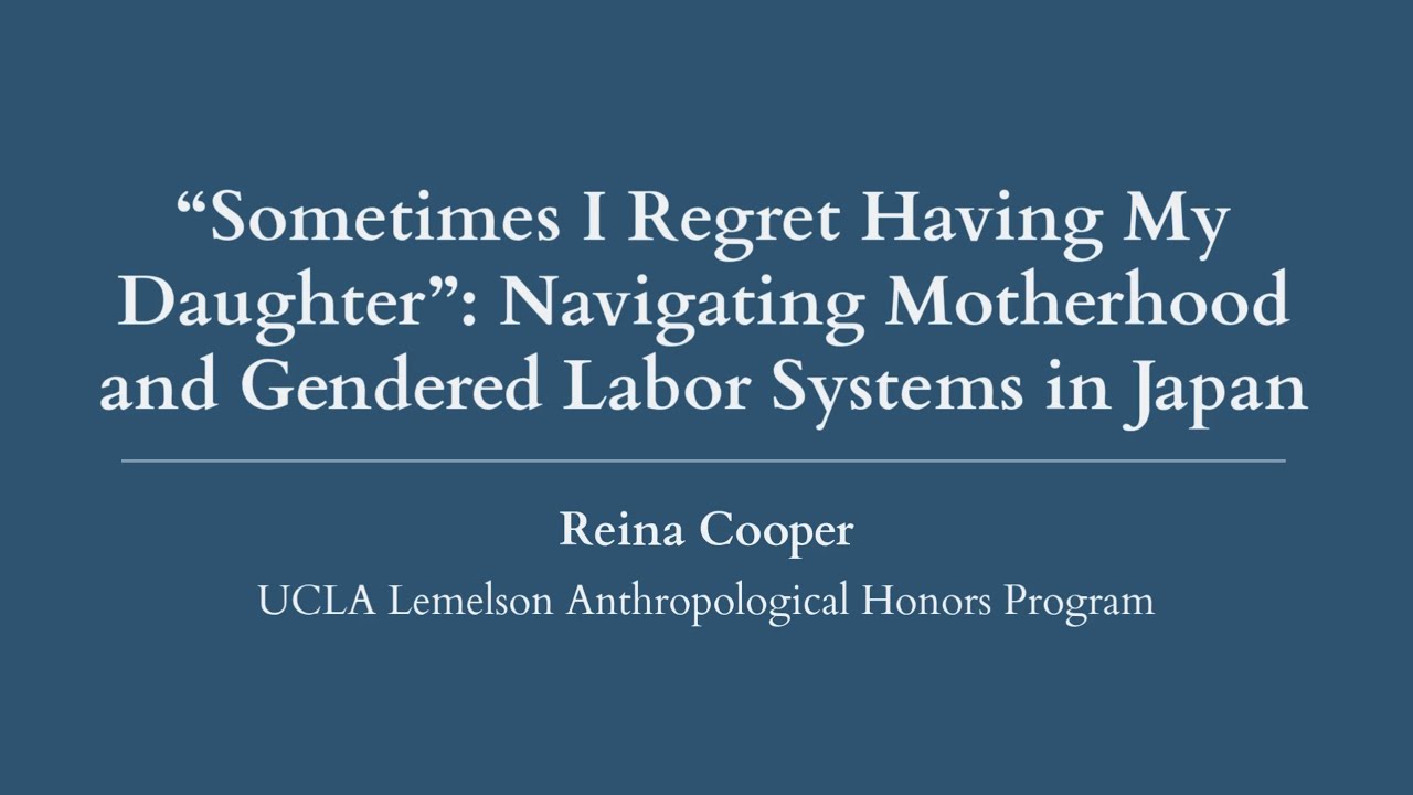 Reina Cooper UCLA Lemelson Anthropologicial Honors Program 2025