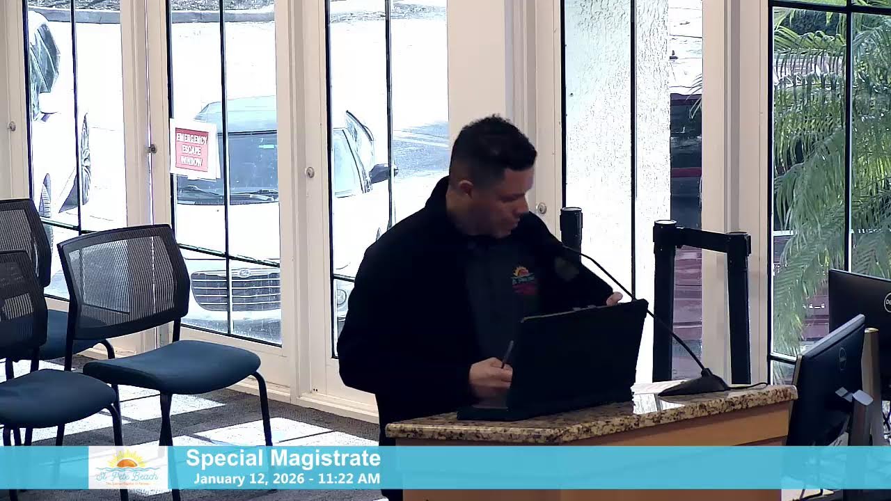 Special Magistrate - Code Enforcement - January 12, 2026