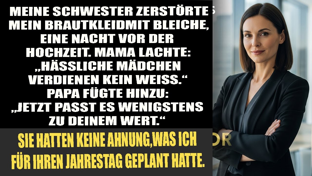 Schwester kippt Bleichmittel aufs Brautkleid Eltern: „Hässliche verdienen kein Weiß.“ Ich auch nicht