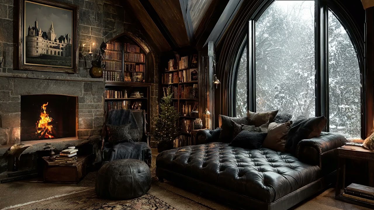 Winter Piano Room | Late Night Piano for Overthinking, Relaxing and Watching Snow Drift Away