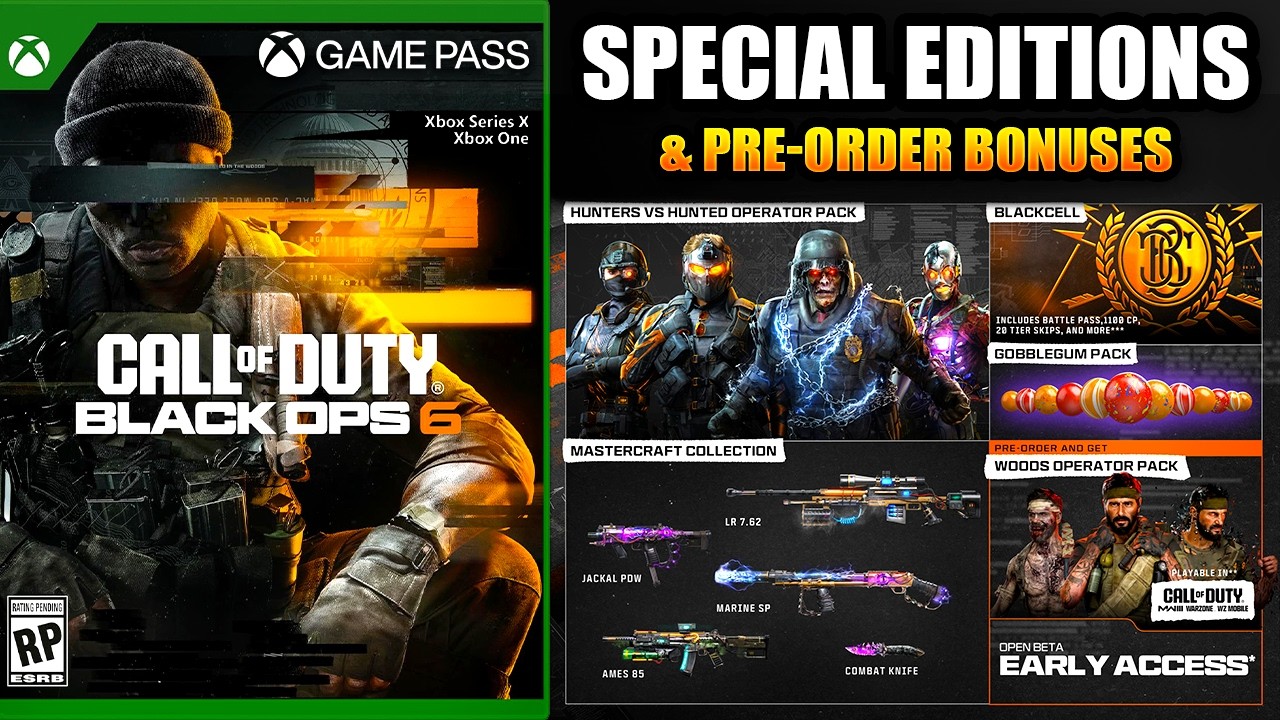 Call of Duty: BLACK OPS 6-го издания, бонус за предварительный заказ и подробности о Xbox Game Pass!