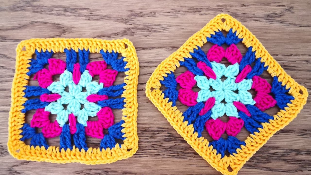 Şahane Baharlık Hırka/Battaniye Motif Yapımı ( motif 94 )