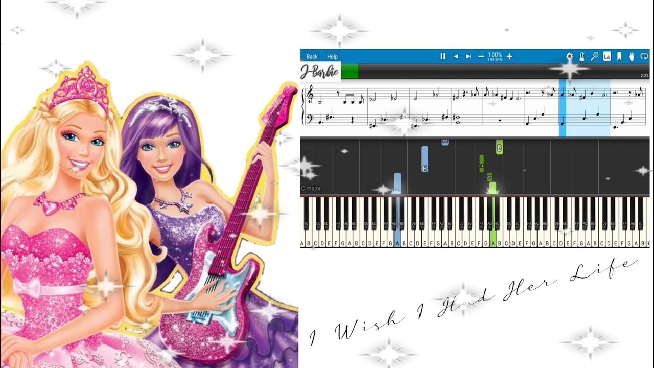 I Wish I Had Her Life - Barbie as the Princess and the Popstar (Piano Tutorial)