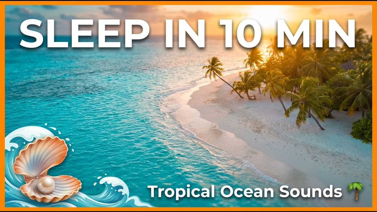 🌊 SLEEP IN 10 MIN | Tropical Ocean Sleep Music — Fall Asleep Fast [No Copyright]