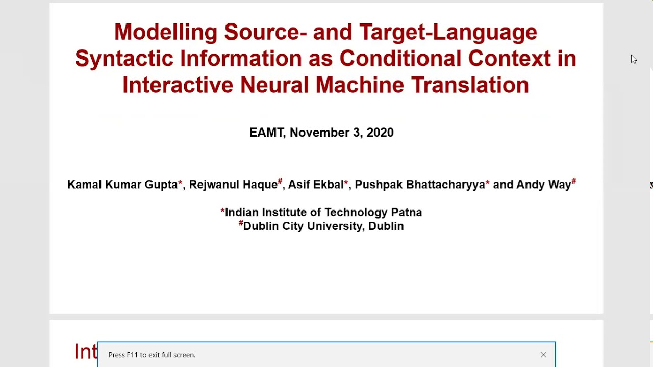 Modelling Source and Target Language Syntactic Information as Conditional Context