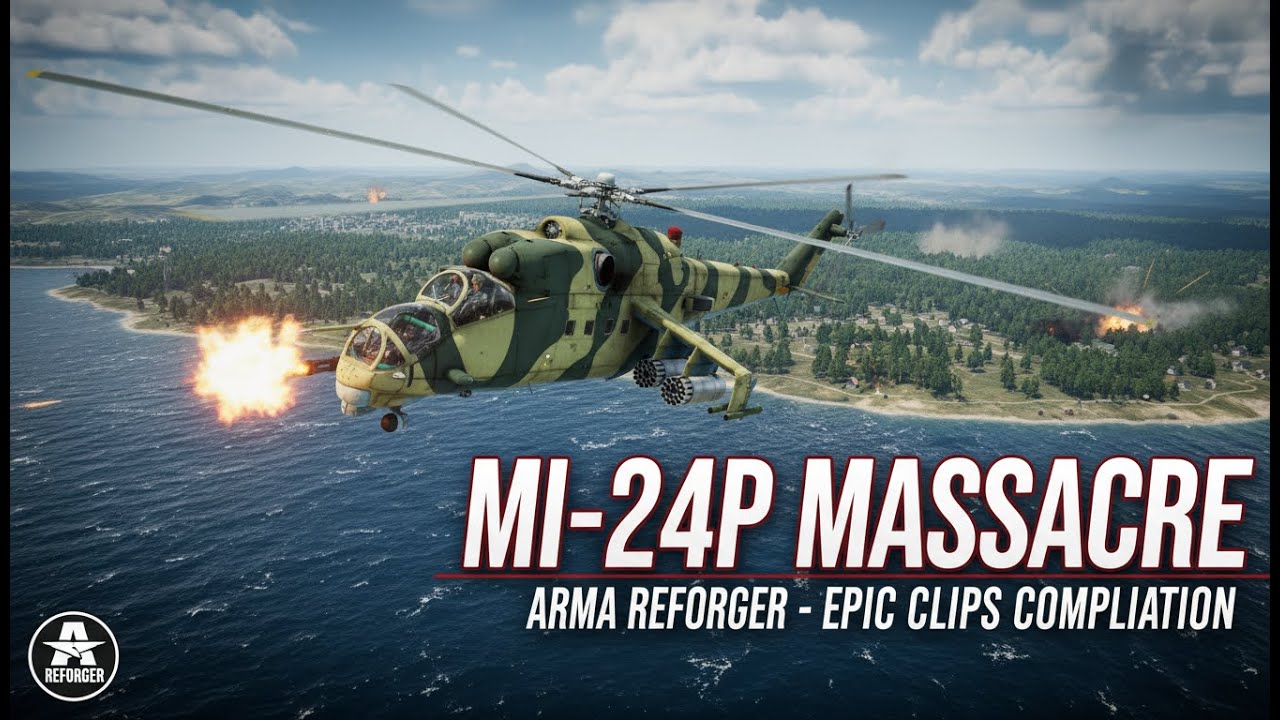 Mi-24P Clips Compilation v1 - Arma Reforger