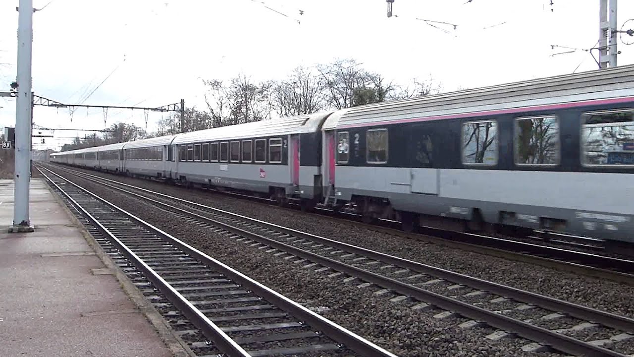 Fast Trains at Saint-Michel sur Orge, France 14 January 2015