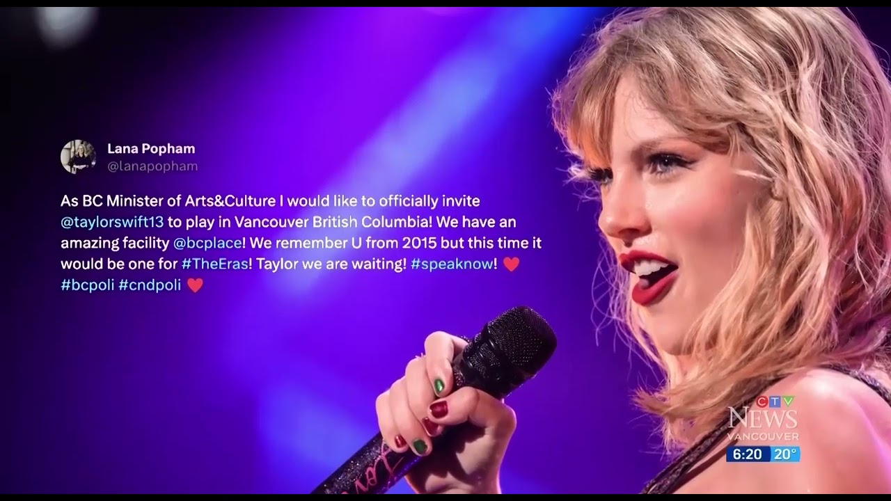 B.C. minister tries to woo Taylor Swift