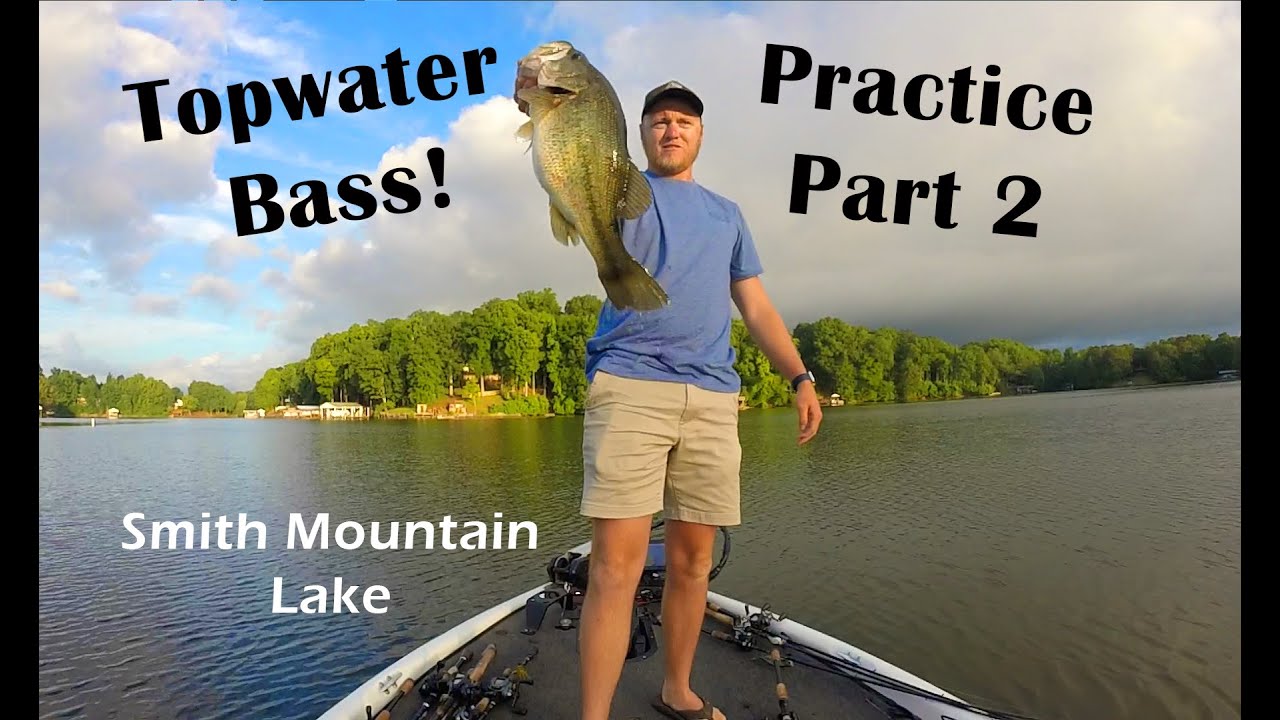 Big Topwater Blowups! FLW College Practice Part 2 at Smith Mountain Lake