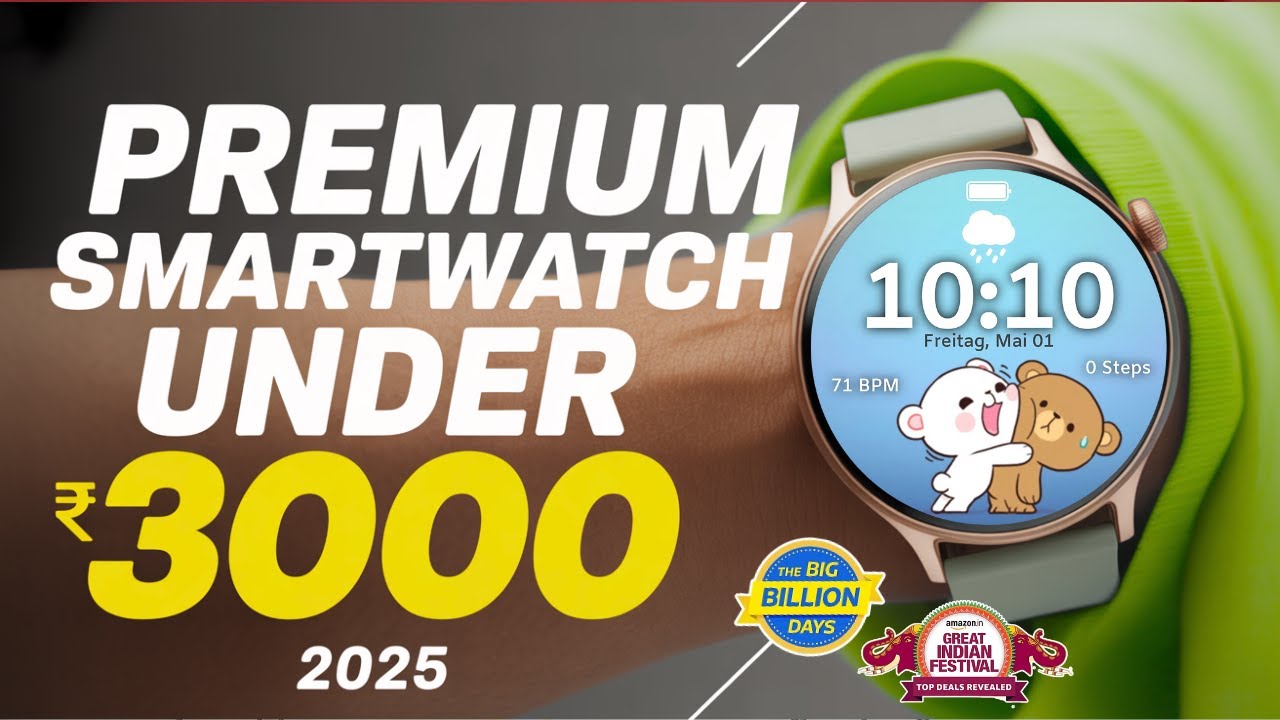Best Smartwatches Under 3000 Rs 2025 ⌚ Top 3 Premium Picks | Big Billion Days + Amazon Festival Sale