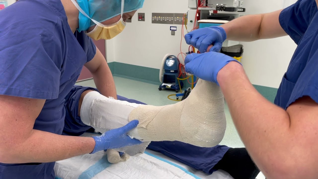 How to apply a below knee backslab