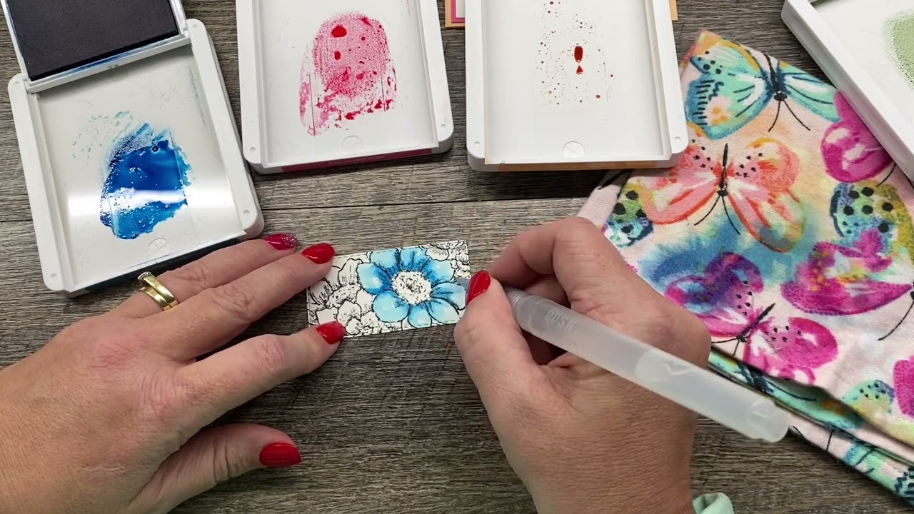 How to make a Watercolor card with the Spotlight Technique
