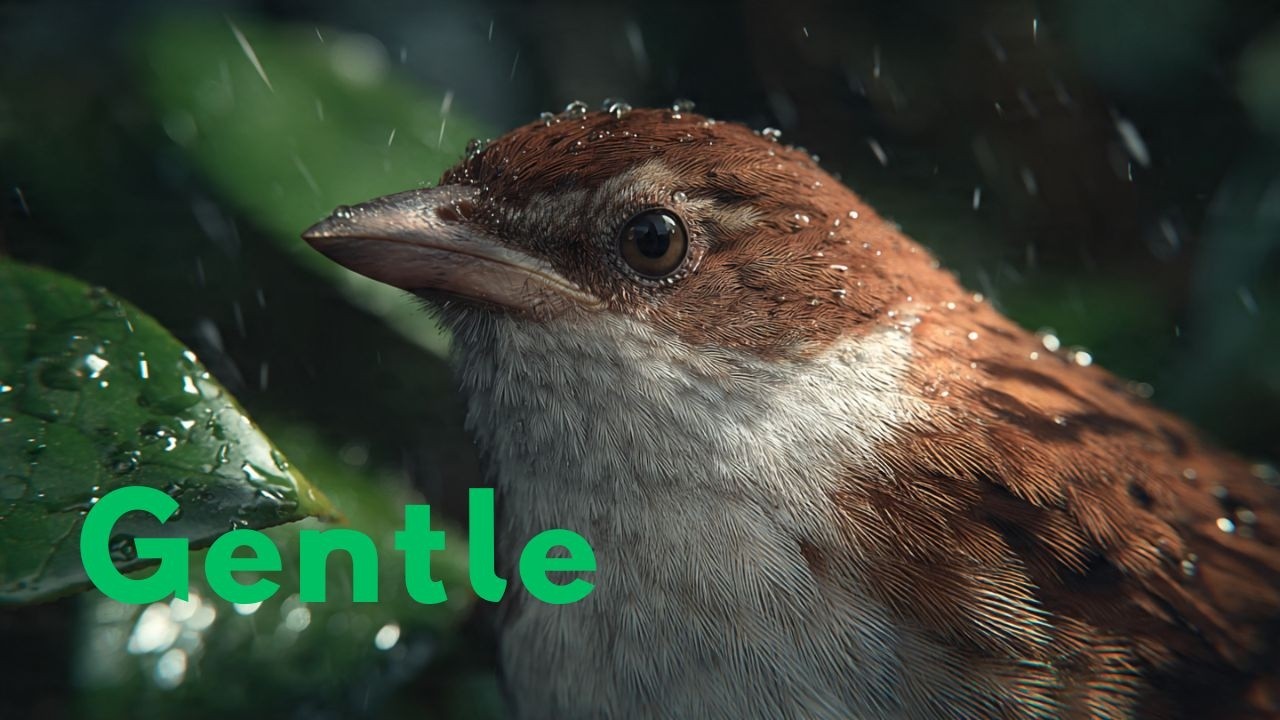 Bird Sounds in the Rain  Deep Calm Nature Atmosphere With Rain
