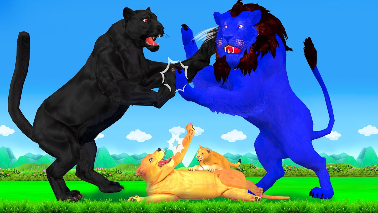 Telugu Stories Powerful Lion And Fierce Black Panther Telugu Kathalu  Panchatantra Bedtime Stories